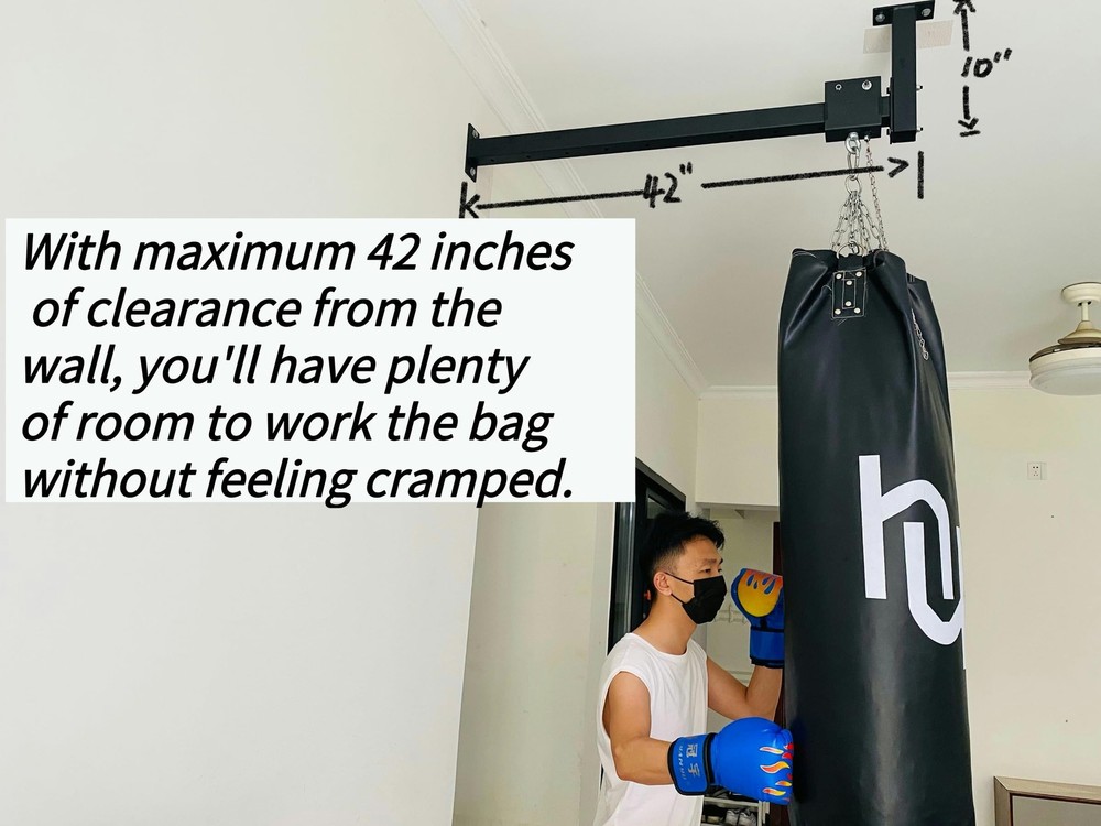 Heavy Bag Hanger for Wall Ceiling, Space-Saving, Adjustable to 300 lbs