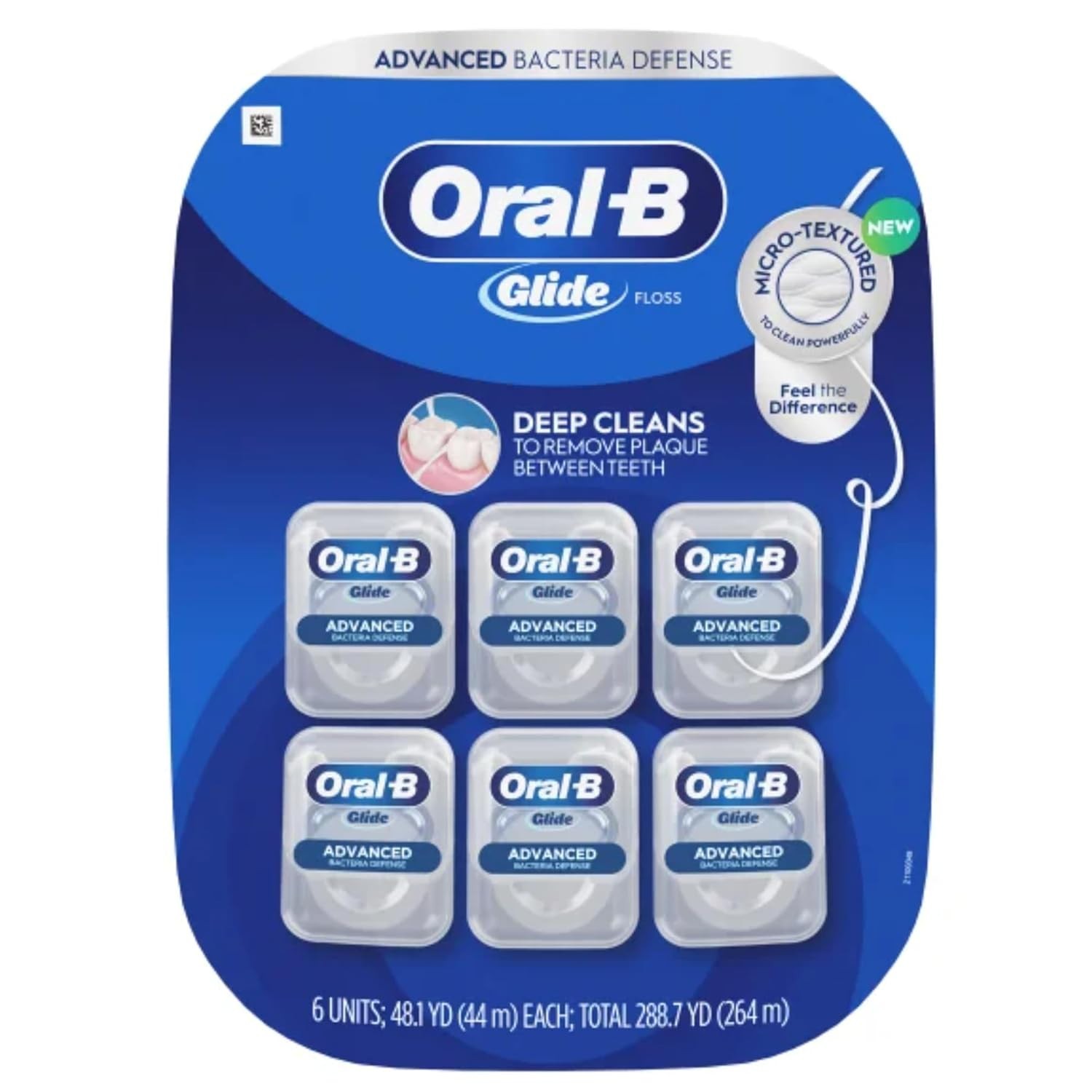 Oral B Glide Bacteria Defense Floss Advanced Floss 6 pks New FAST SHIP