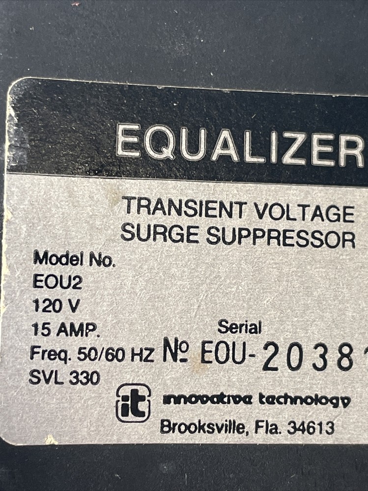 EQUALIZER TRANSIENT VOLTAGE SURGE SUPPRESSOR EOU2 120V 15 AMP (H50)