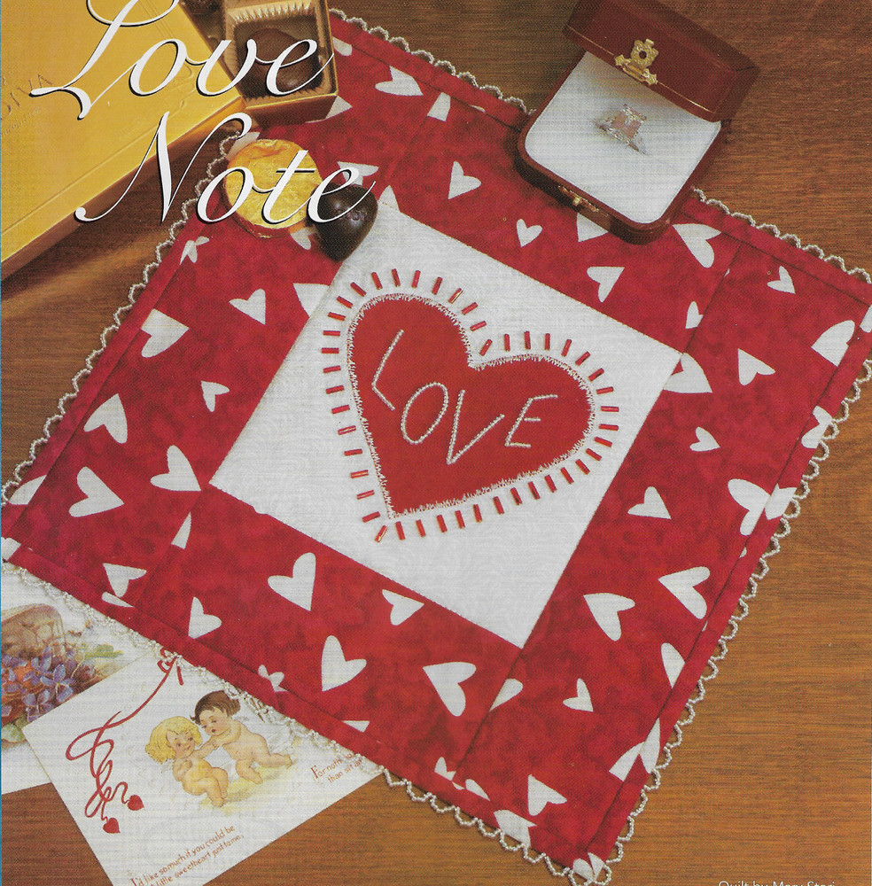 Love Note Mini Quilt quilting pattern instructions