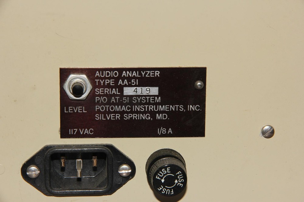 POTOMAC INSTRUMENTS AA-51 Audio Analyzer