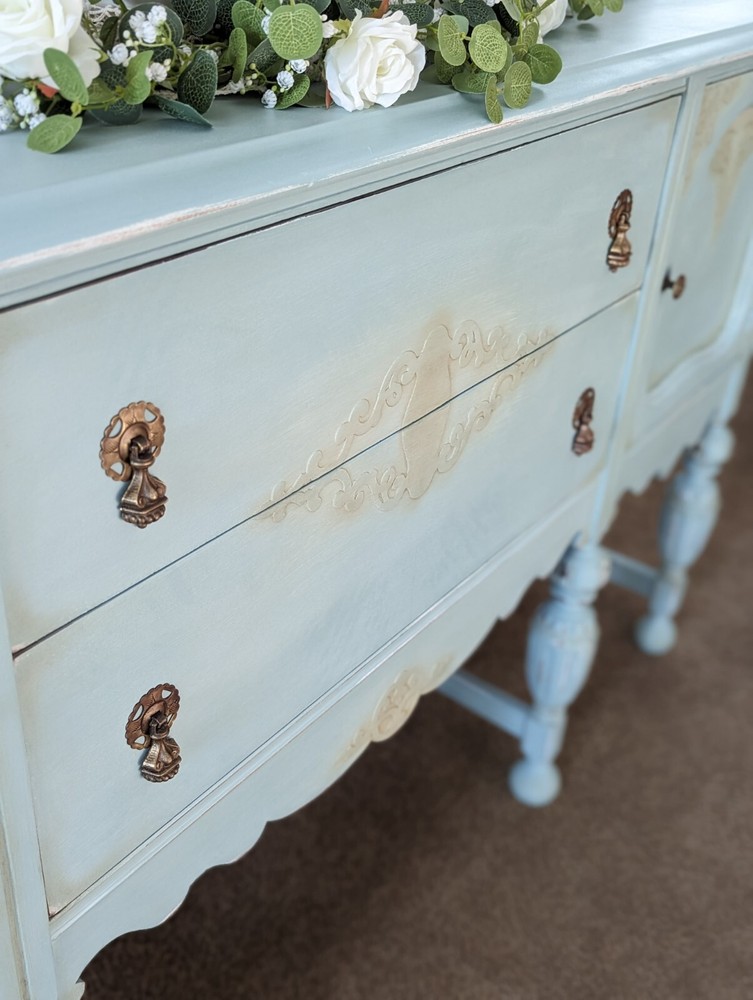 Vintage Buffet Sideboard Server Credenza Cabinet