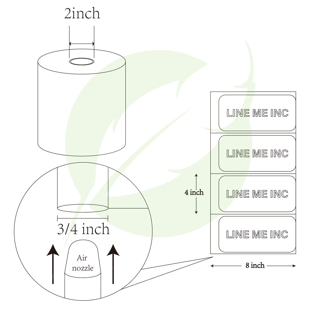 LINEME Air Cushion Air Pillow Filler Bag for packaging 6000pcs 1969ft Roll 8x4