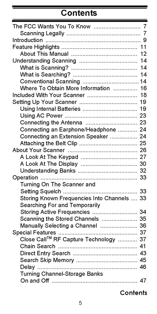 Uniden BC92XLT Instructions Operating Manual User Guide COIL BOUND
