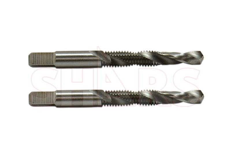 Shars 2 PCS 6mm HSS Combination Tap & Drill Set 2 Flutes D5 Thread !}