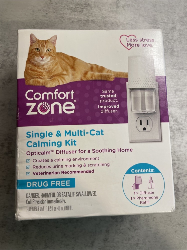 Comfort Zone Cat Calming Diffuser Starter Kit: 1 Diffuser 48 ml Refill New