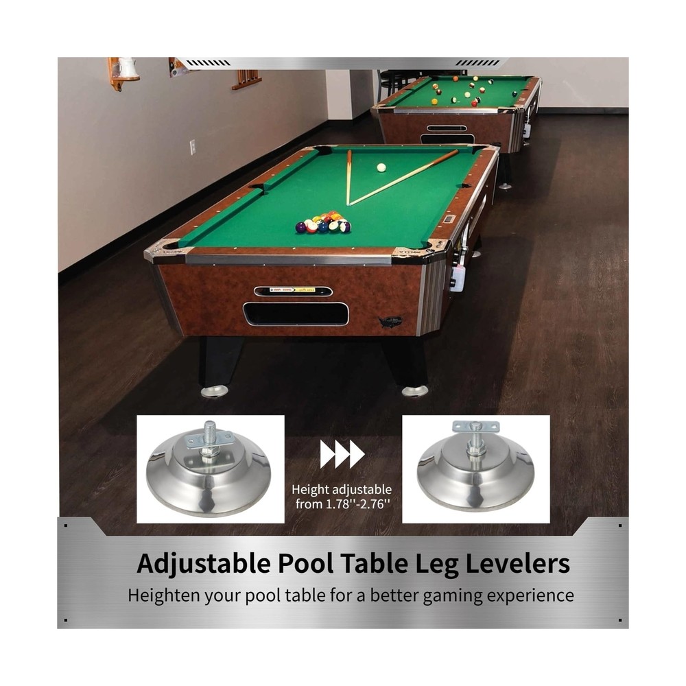 Billiard Table Leg Levelers, 4 Pcs Pool Table Leg Leveling Risers 5’’