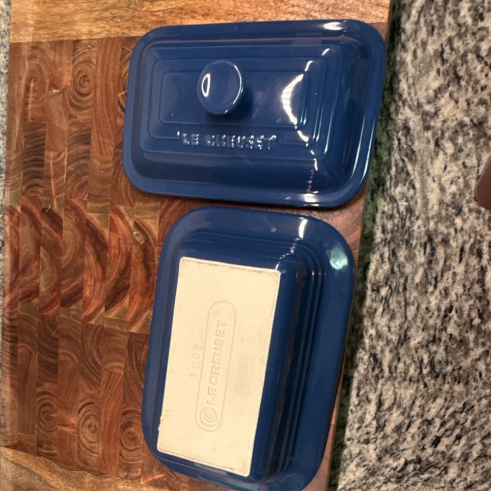 Le Creuset Blue Rectangular Ceramic Baking Dish Set 1.0L Dishwasher Safe