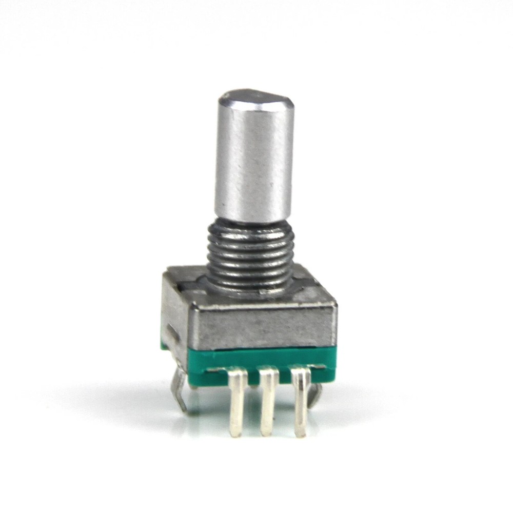 1PC ec11 rotary encoder D shaft with Switch 15mm Flatted End Vertical