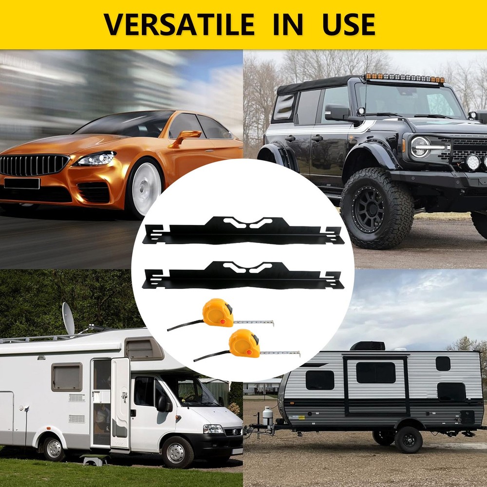 2 Pack Heavy Duty Wheel Alignment Tool Kit Black Toe Alignment Tool Plates ╏