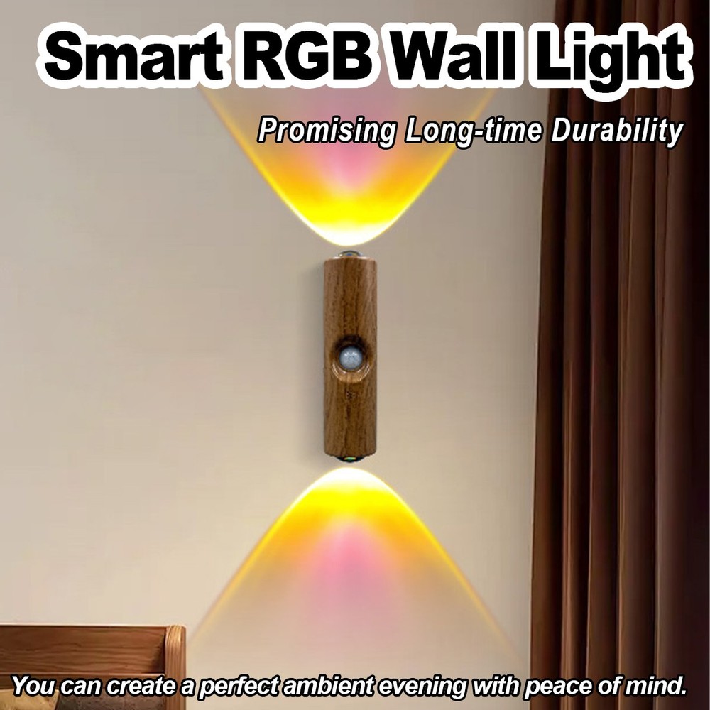 USB Rechargeable Motion Sensor LED Night Light Wall Down Lights Wireless Up Lamp