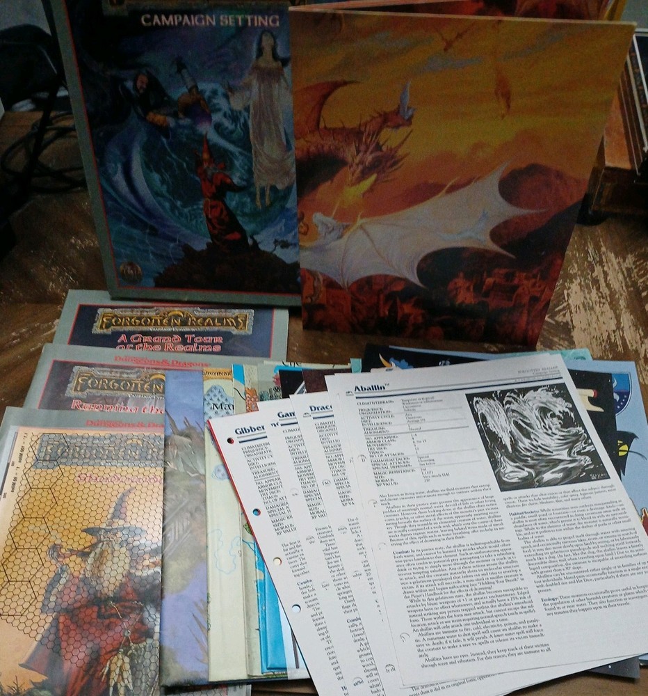 Forgotten Realms Bos Set Dungeons & Dragons TSR 1085 please read script details