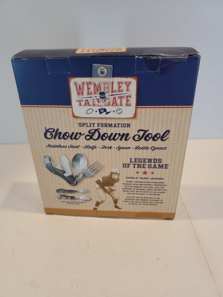Wembley Tailgate Split Formation Chow Down Tool Fork/Knife/Spoon/Bottle Opener