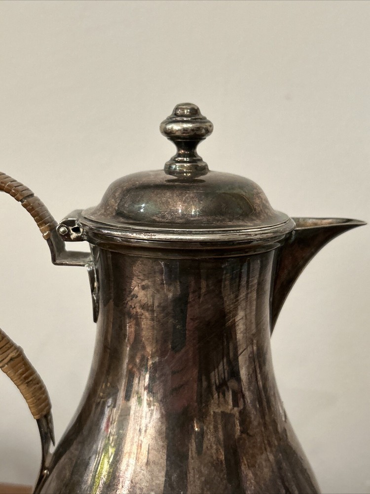 Engraved Vintage Silverware Plate Pitcher Jug Silver Plated