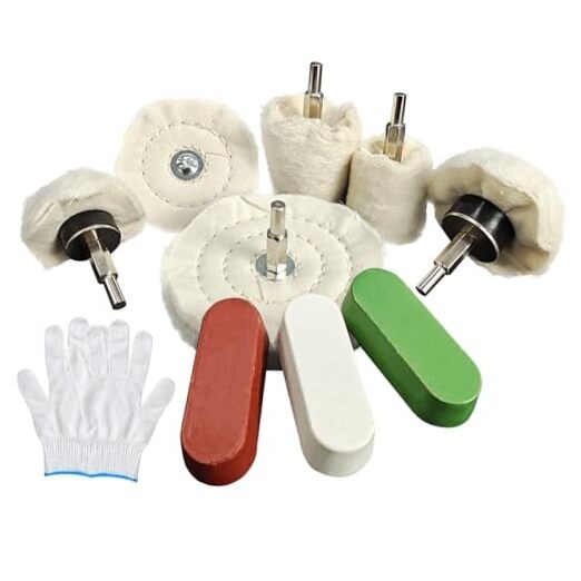 Neeki 6 Drill Buffing Wheels and 3 Polishing Compounds, Multi-Specification 9
