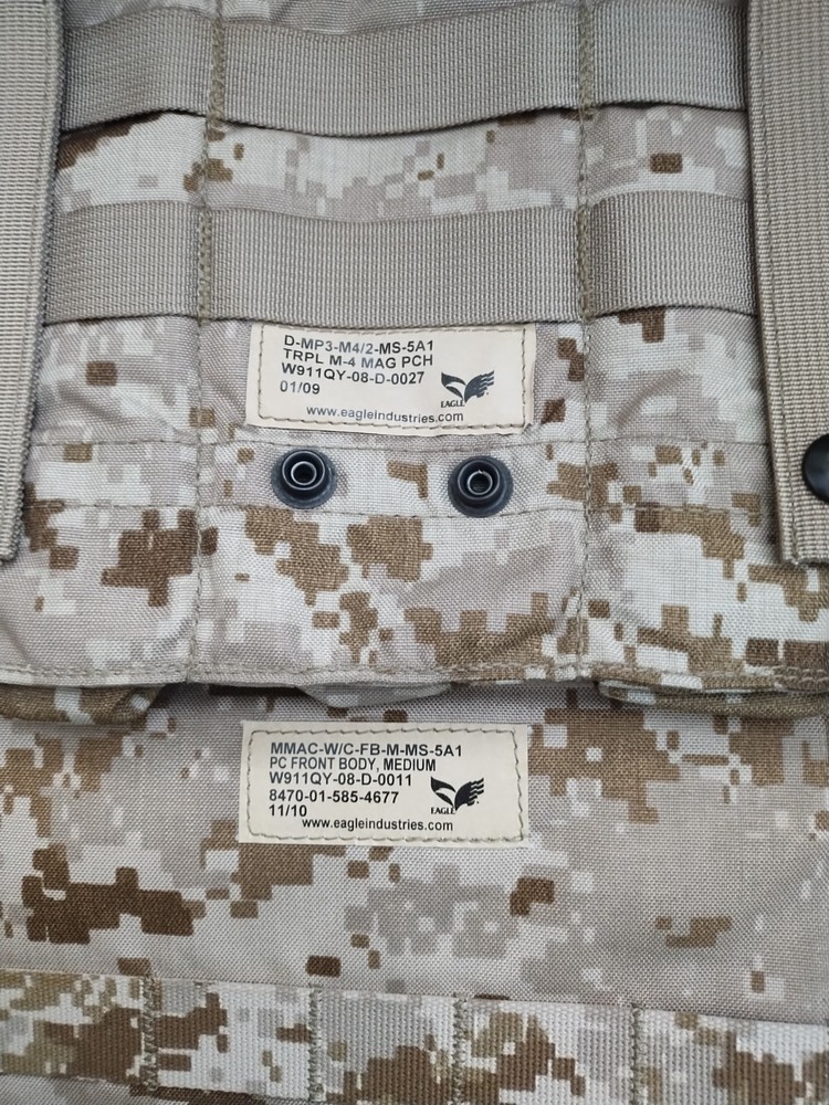 Eagle Industries MMAC Retro Medium Front PC Bag SAPI, AOR1, +Triple Molle Mag