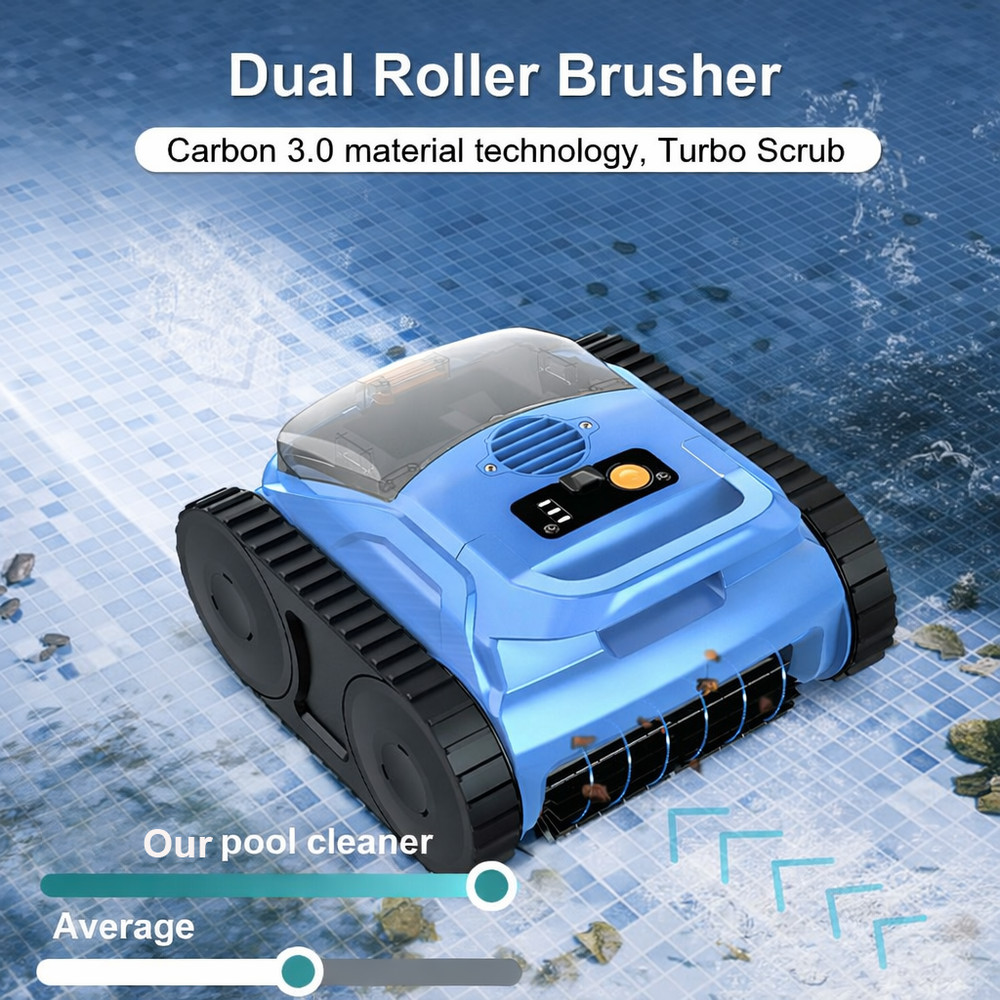 Automatic Robotic Pool Vacuum Cleaner Wall Climbing Scrubber Inground Pool