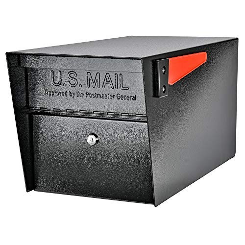 Curbside Locking Security Mailbox - Large Black Mail Manager for Safe Mail Deliv