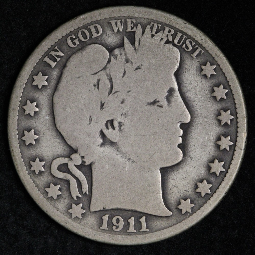 1911 Barber Silver Half Dollar CHOICE VG E314 WCC