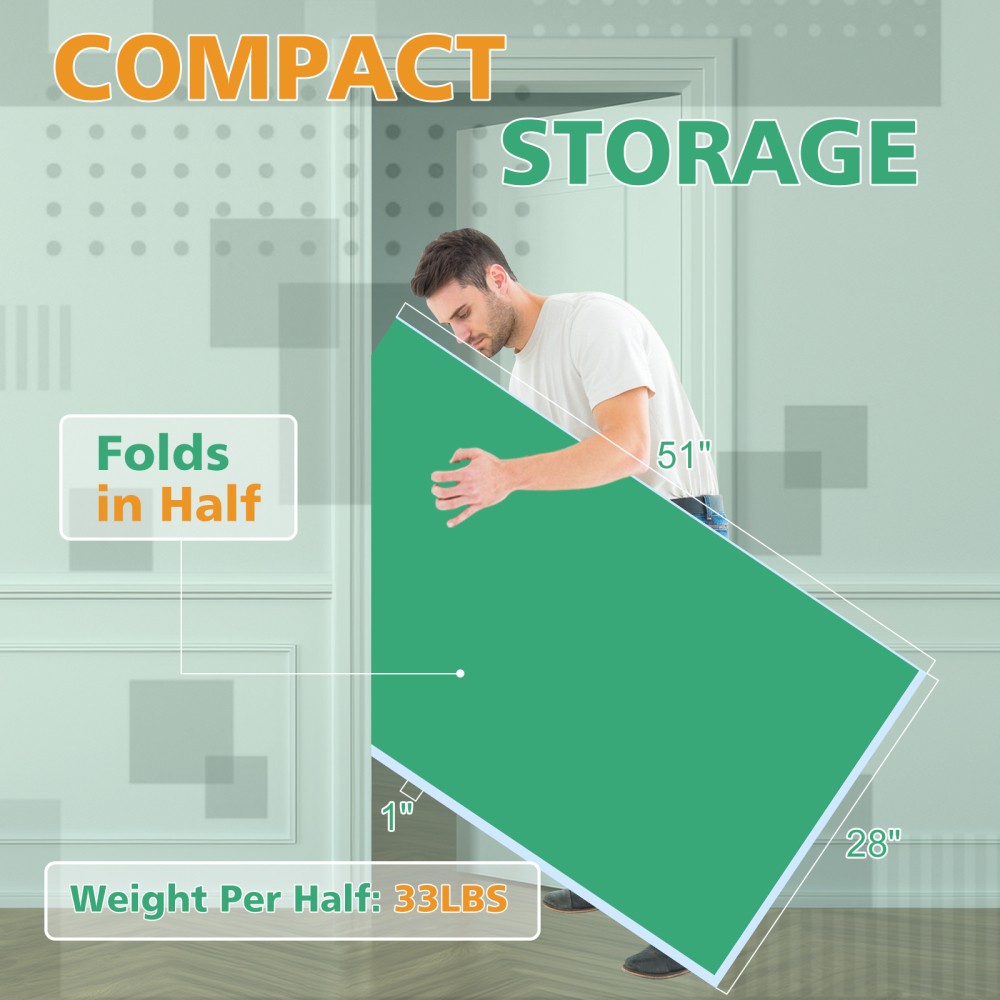 Foldable Ping Pong Table Top for Indoor Games 8.5ft Green Conversion Surface