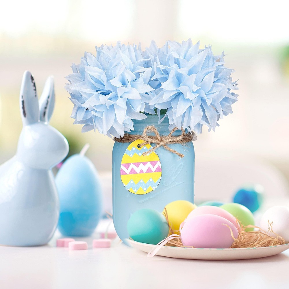Easter Decorations, Easter Mason Jars Decoration, Easter Farmhouse Decor Dinn...