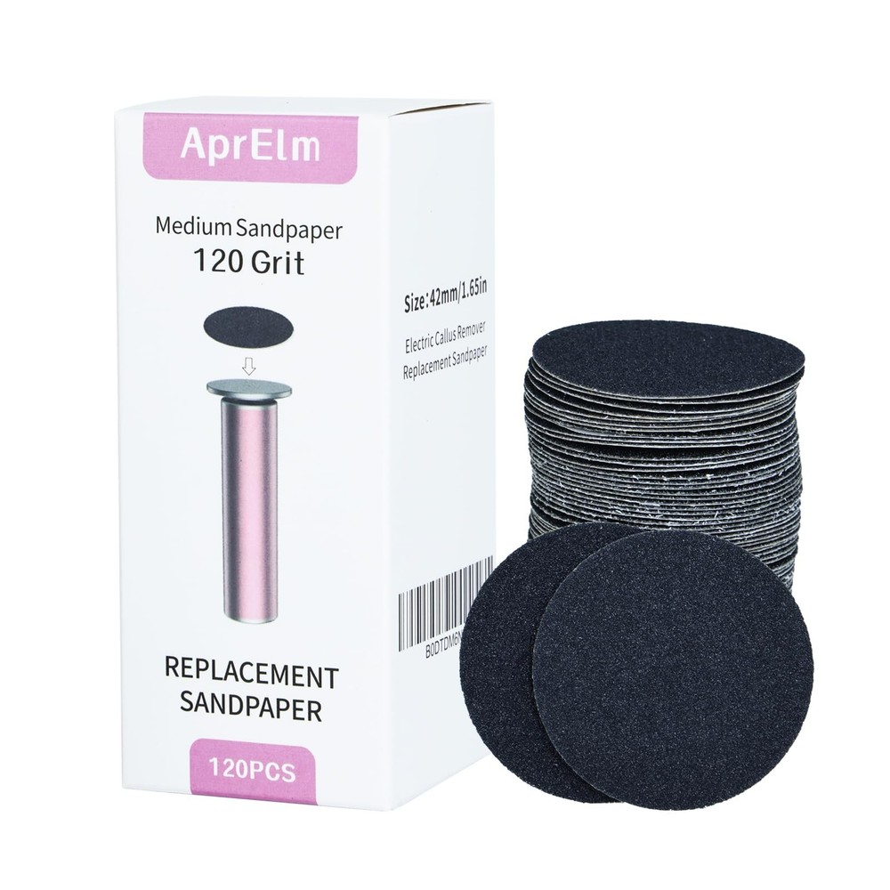 120pcs Replaceable Sandpaper for Electric Medium/120 Grit, Grit