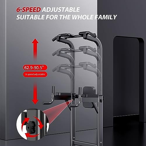 Power Tower Adjustable Height Pull Up & Dip Station Multi-Function Home X