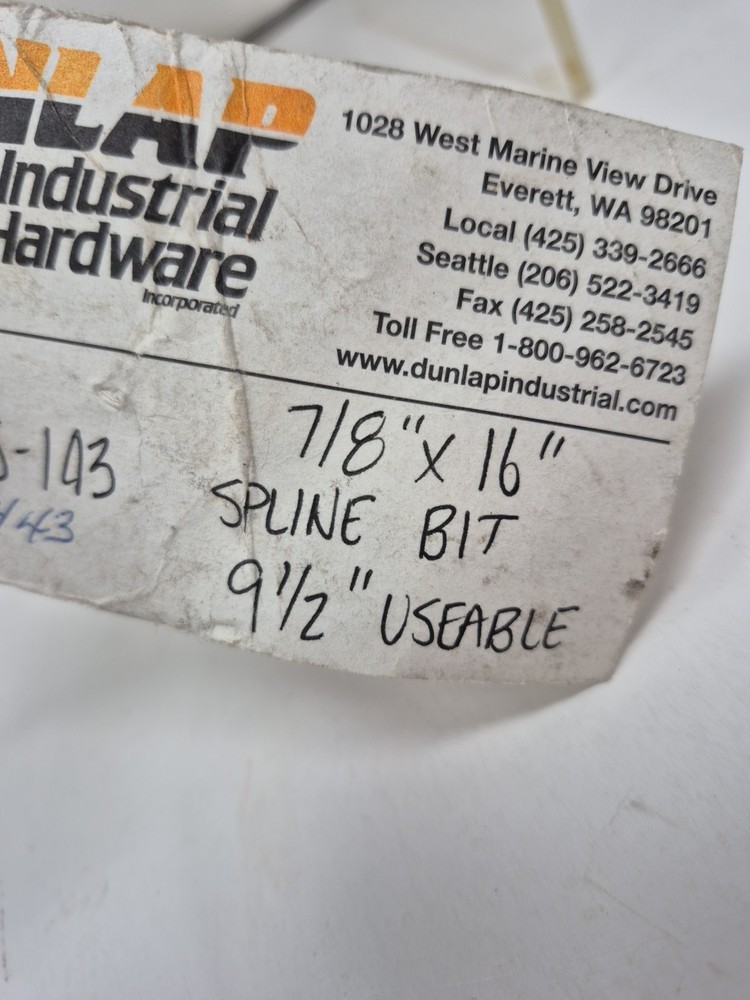 Driltec Spline Bit 7/8"×16"