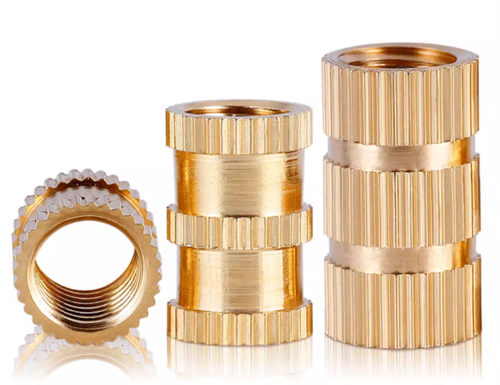 35pcs M2.5 Brass Knurled Injection Molded Nut Through-hole Nuts Pre-embedded