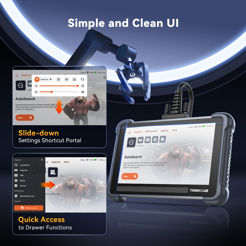 ThinkScan 672 OBD2 Diagnostic Scanner All System Scan Action Test 28+Reset CANFD