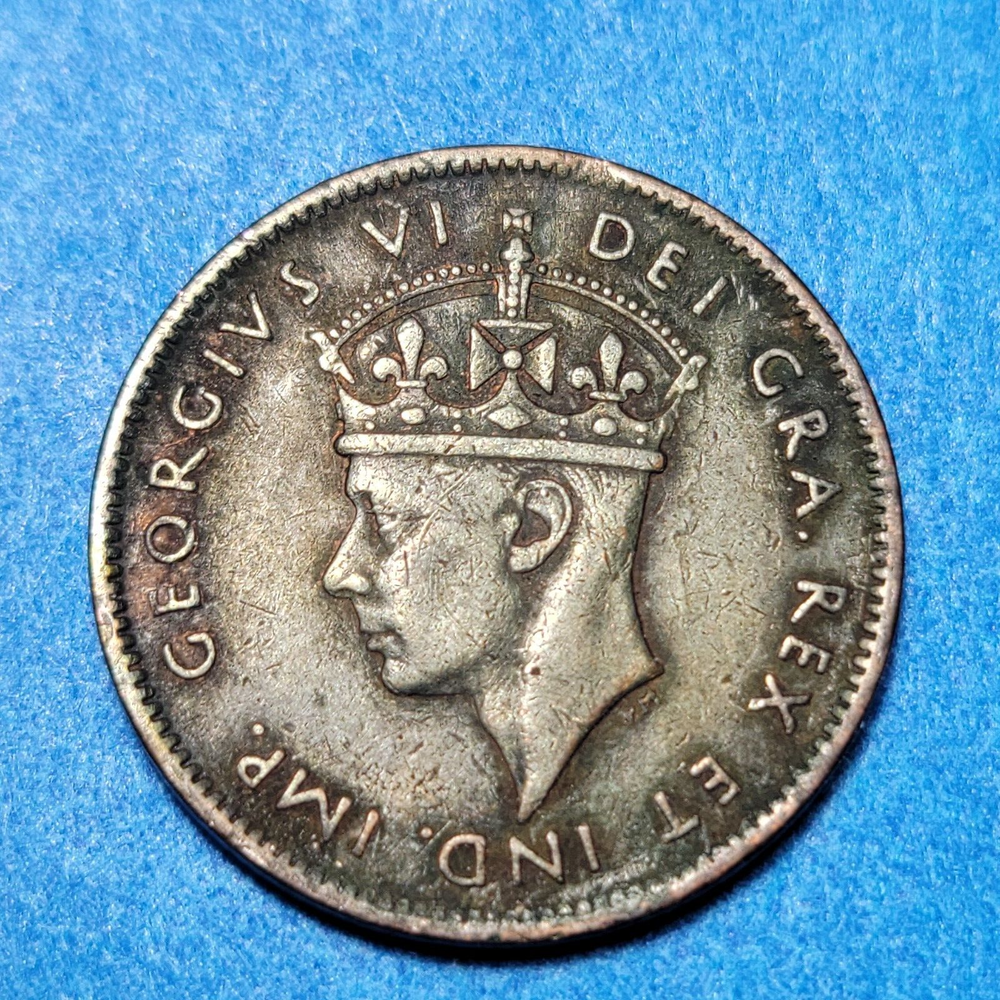 1943 C NEWFOUNDLAND 1 CENT COPPER COIN BK50