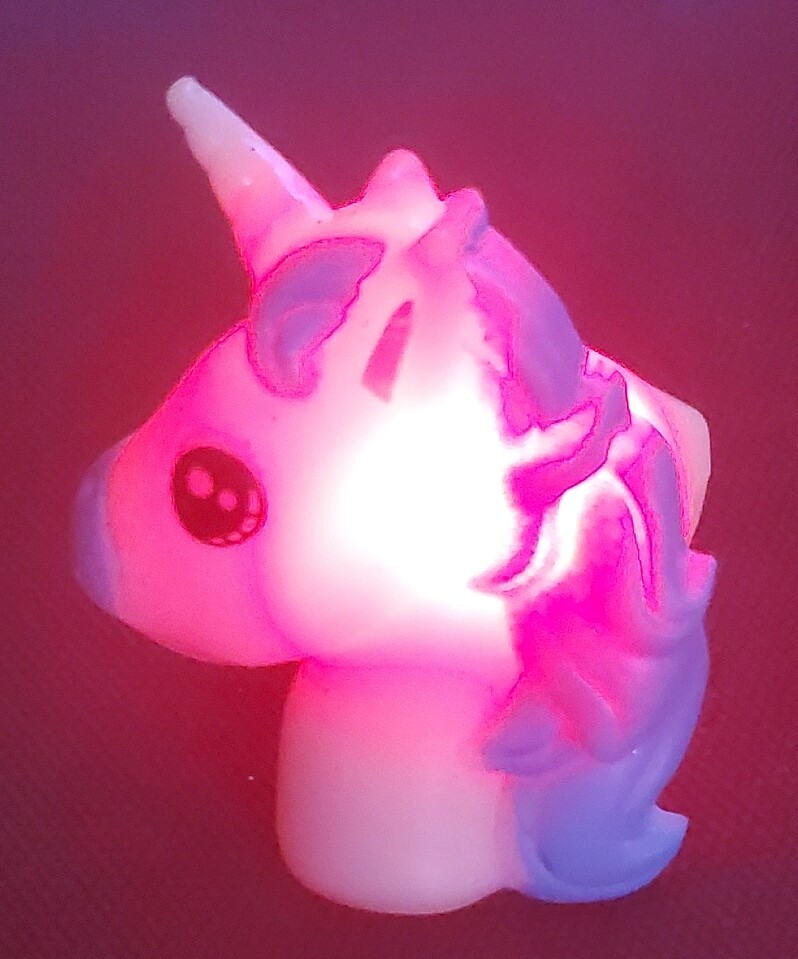 Fun Novelty Lighted Toy Unicorn Ring Large Size