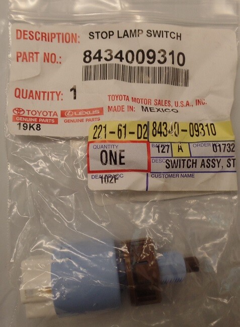 OEM Toyota Brake Light Switch Multiple Vehicles (84340-09310)