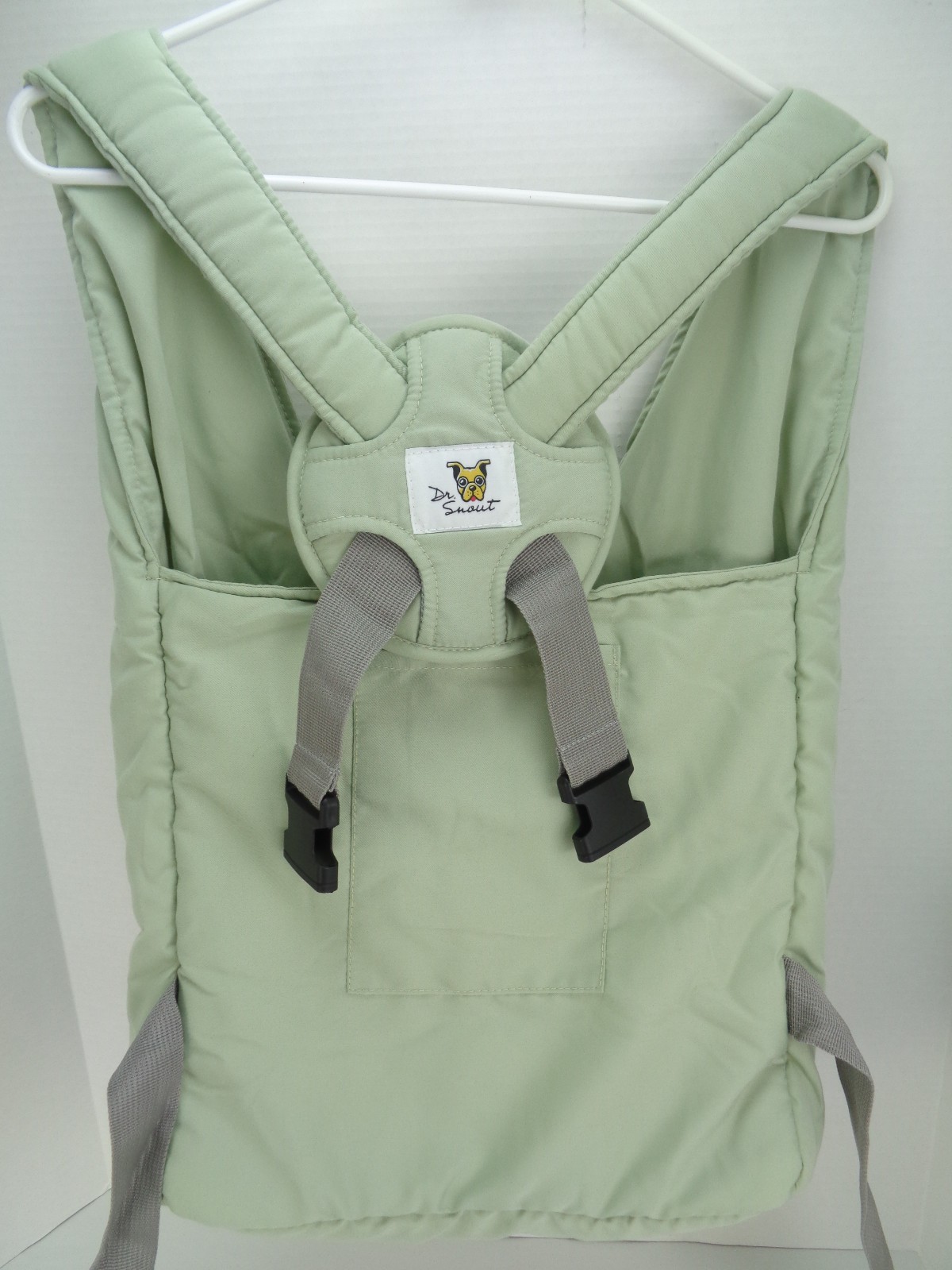 Dr. Snout Dog Sling Carrier Light Green 0-15 lb DSC001 Adjustable Front Pouch