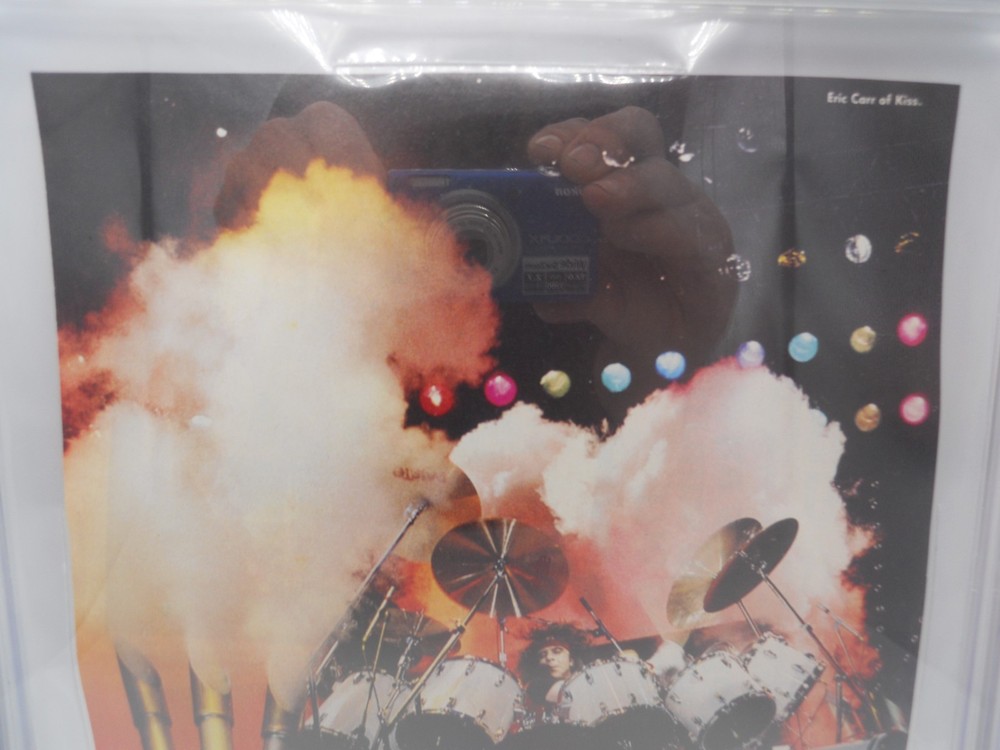 Eric Carr KISS Signed Autographed Magazine Page Beckett Authentic Encapsulated