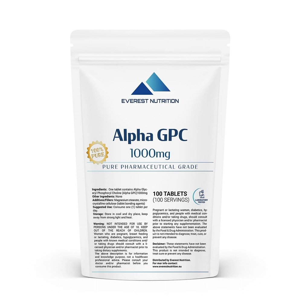 Alpha GPC Tablets 1000mg Acetylcholine Precursor Nervous System Support