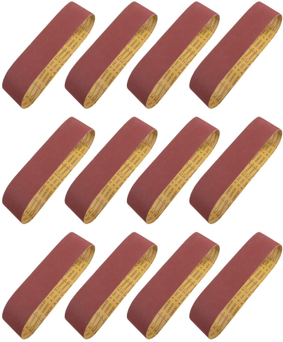 12PCS Sanding Belts 4 x36 inch 60 80 120 150 240 400 Grit Belt Sander Sandpaper