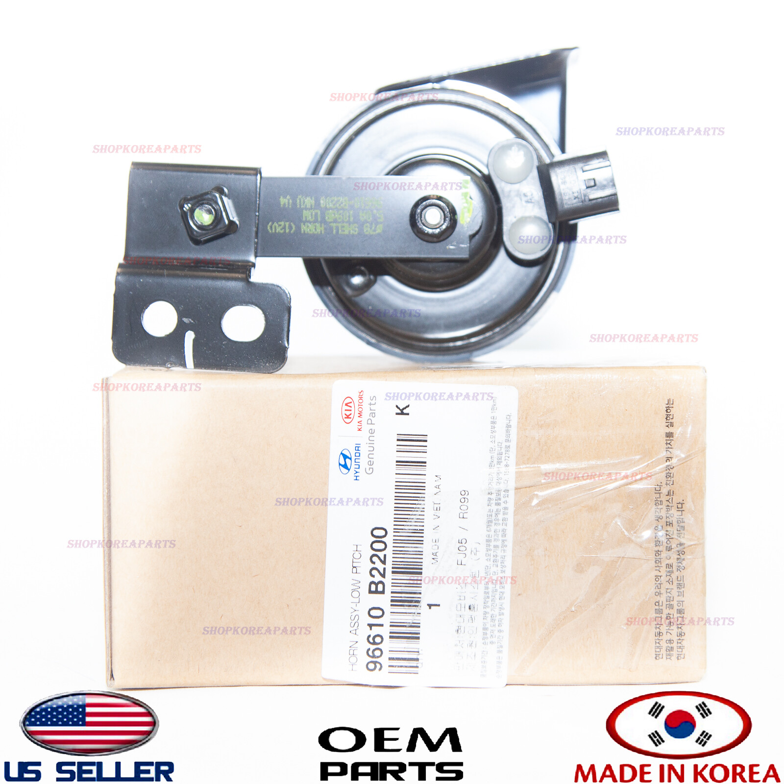 Genuine Horn Assy Low Pitch ⭐OEM⭐ KIA SOUL 2014-2019 96610B2200