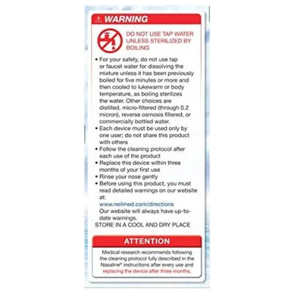 Squip Nasaline Salt 50 Pre-mixed saline packets