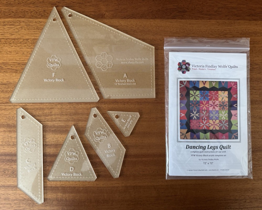 Victoria Findlay Wolfe Quilts Dancing Legs Pattern & Template Set