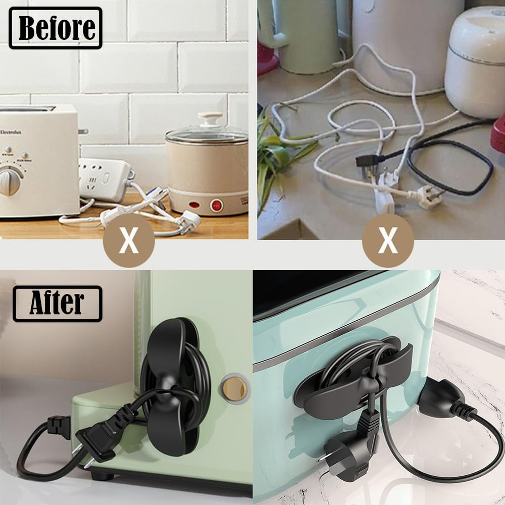 5PCS Cord Organizer Clips - Efficient Kitchen Appliance Wire Management, Secure