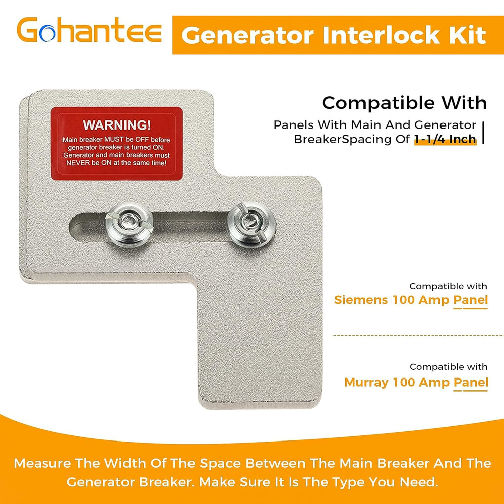 Generator Interlock Kit, Main Breaker Interlock Kit Compatible with Siemens 100