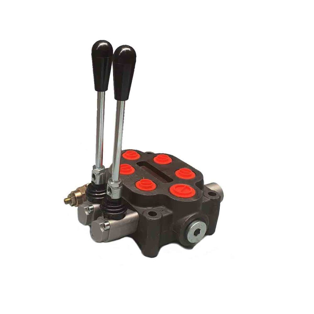 2 Spool 25 GPM Hydraulic Directional Control Valve Tractor Loader Double Acting
