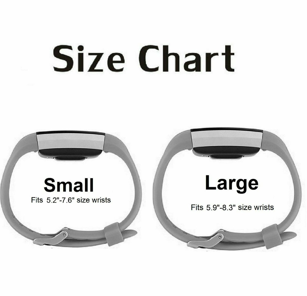 2Pack Replacement Silicone Band Strap For Fitbit Watch Versa /Versa 2/ Lite