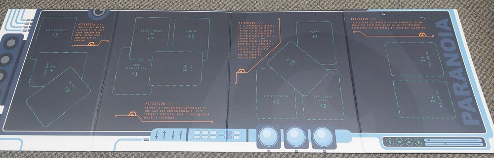 Paranoia - Interactive Screen - Game Master Screen - Mongoose RPG