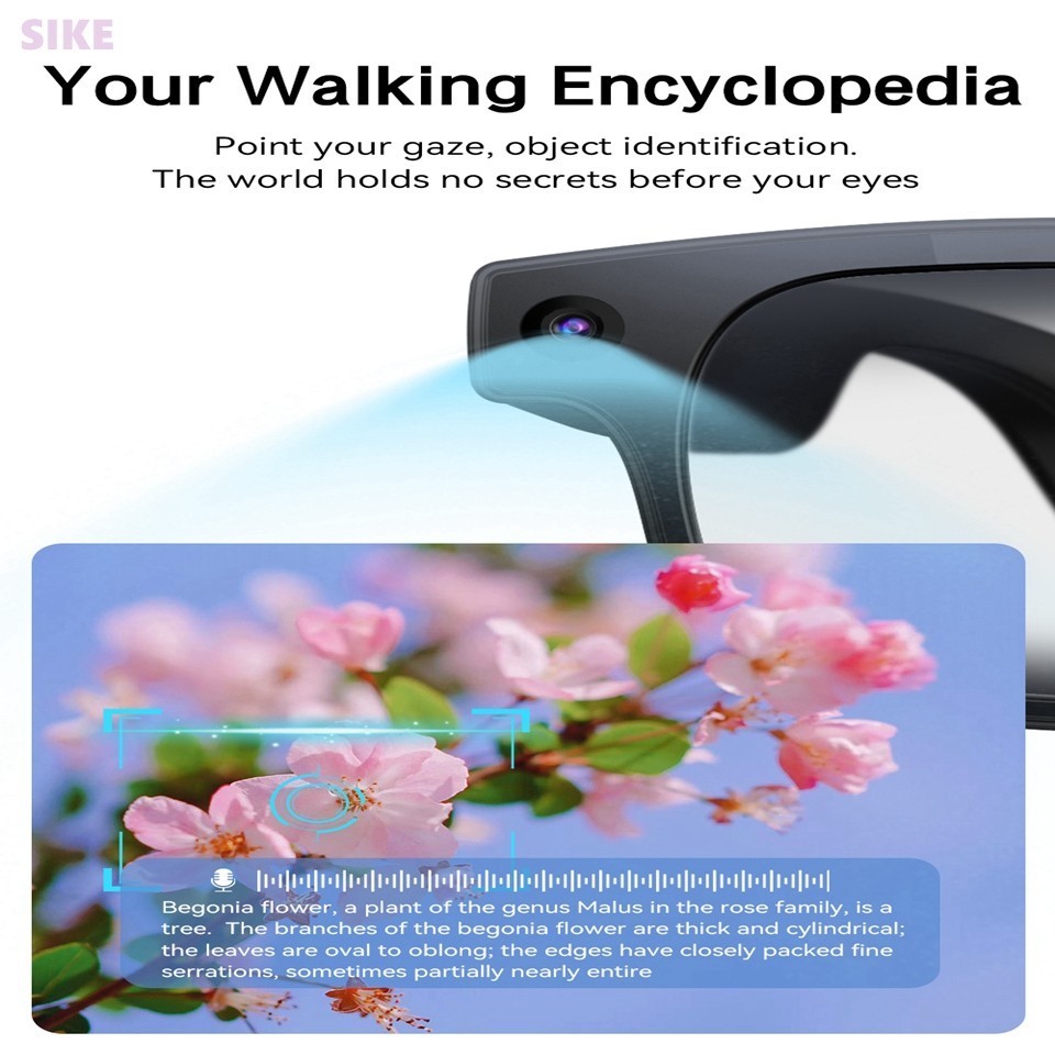 Smart Bluetooth Glasses with Camera, Voice Assistant & Calling Functions