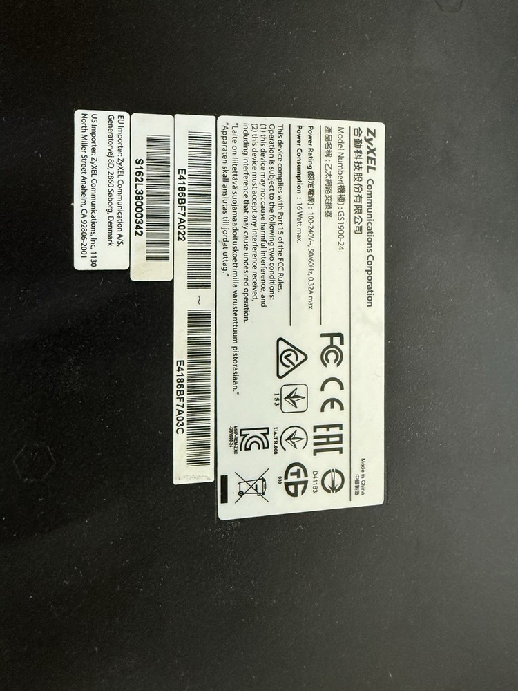 ZyXEL (GS1910-24) Network Switch