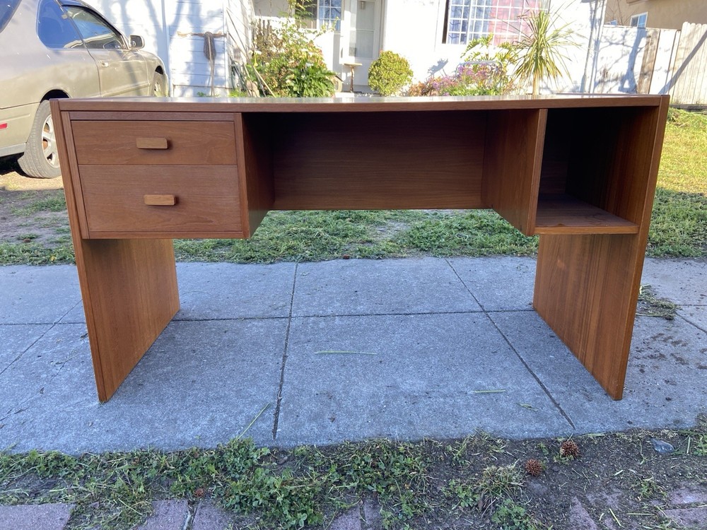 Vintage MCM Danish Teak Desk From Denmark