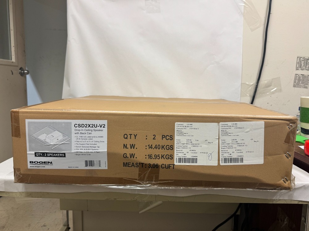 Bogen CSD2X2 Drop-In Ceiling Speakers - INCLUDES 2 SPEAKERS IN BOX