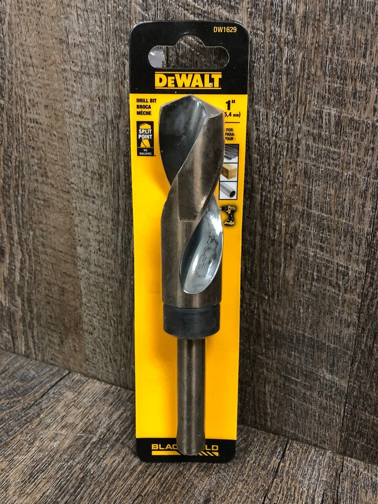 SEALED Dewalt Black & Gold 1" 1/2" Reduced Shank Split Point Drill Bit DW1629